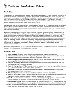 Textbook: Alcohol and Tobacco