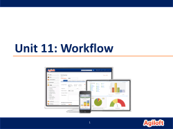 Unit 11: Workflow