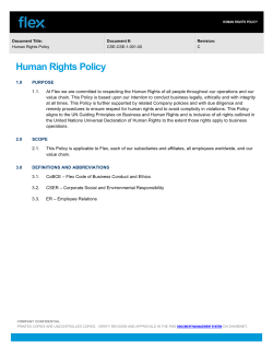Human Rights Policy
