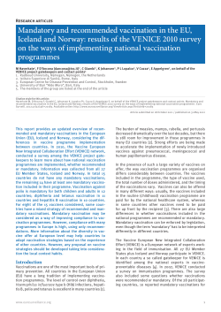 Mandatory and recommended