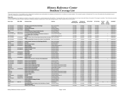 History Reference Center