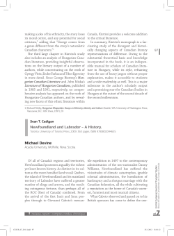 Newfoundland and Labrador &ndash; A History. Michael Devine