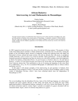 African Basketry: Interweaving Art and Mathematics in Mozambique