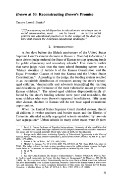 Brown at 50: Reconstructing Brown`s Promise
