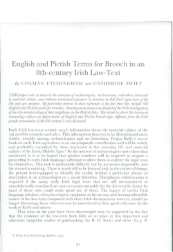 English and Pictish Terms for Brooch in an 8th-century Irish Law-Text