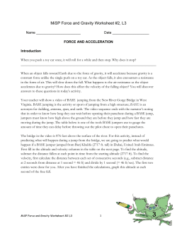 MiSP Force and Gravity Worksheet #2, L3