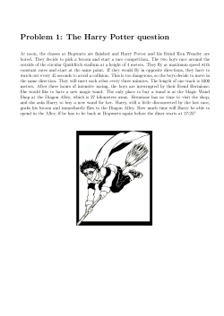 Problem 1: The Harry Potter question