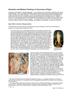 Semiotics and Western Painting: An Economy of Signs