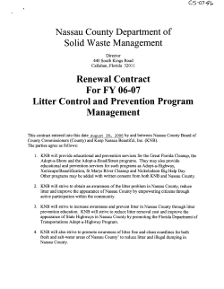 Nassau County Department of Solid Waste Management Renewal