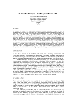 No Times But Principles, A Case Study From Priene