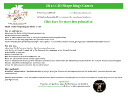 2D and 3D Shape Bingo Games