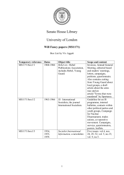 MS1171 - University of London: Library