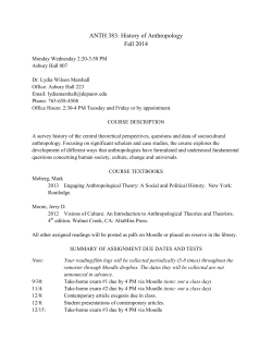 Anth 383 History of Anthropology - Marshall