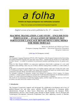 O Papel da Uni&atilde;o Europeia no Enriquecimento do Portugu&ecirc;s