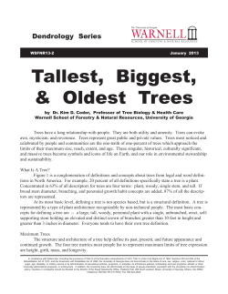 Biggest Trees - Warnell School of Forestry and Natural Resources
