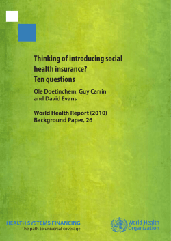 Thinking of introducing social health insurance?