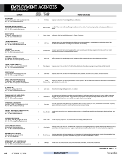 EmploymEnt AgEnciEs