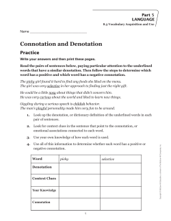 Connotation and Denotation