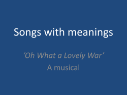 Songs with meanings - Wilmslow High School
