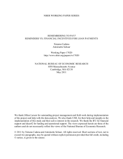 Remembering to Pay? Reminders vs. Financial