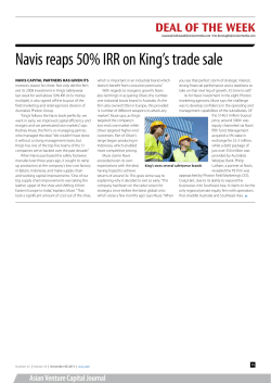 Navis reaps 50% IRR on King`s trade sale