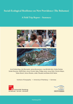 Social-Ecological Resilience on New Providence (The Bahamas)
