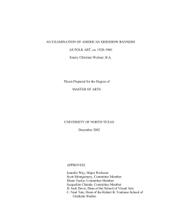 An Examination of American Sideshow Banners as Folk Art, ca