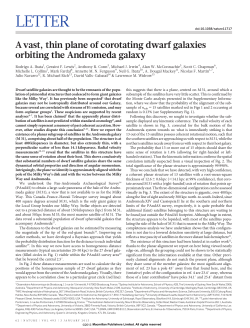 A vast, thin plane of corotating dwarf galaxies
