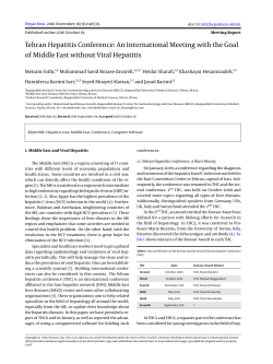 Tehran Hepatitis Conference: An International
