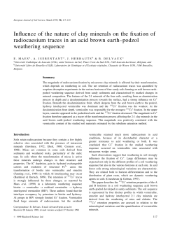 Influence of the nature of clay minerals on the fixation of