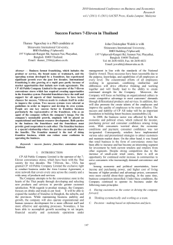 Success Factors 7-Eleven in Thailand