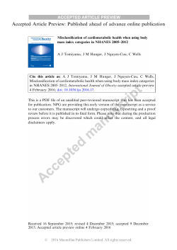 Accepted Article Preview: Published ahead of advance