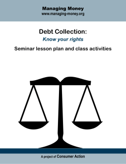 Debt Collection - Consumer Action