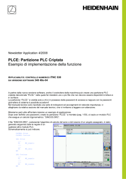 PLCE: Partizione PLC Criptata Esempio di