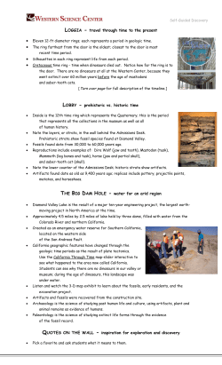 Exhibit Content Guide - Western Science Center