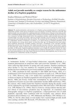 Adult, not juvenile mortality as a major reason for