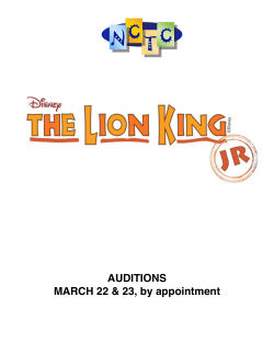 NCTC- LKAudition Packet copy - NCTC Performing Arts Theatre