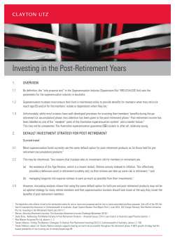 Investing in the Post-Retirement Years