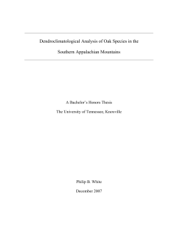 Dendroclimatological Analysis of Oak Species in the Southern
