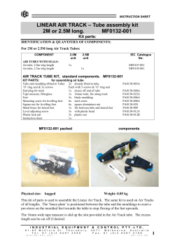 LINEAR AIR TRACK &ndash; Tube assembly kit 2M or 2.5M long