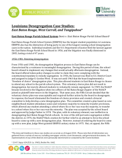 Louisiana Desegregation Case Studies