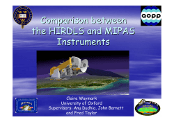 Comparison between the HIRDLS and MIPAS Instruments