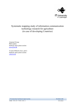 Systematic Mapping Study of Information system for Agriculture V12