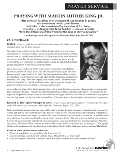 PRAYING WITH MARTIN LUTHER KING JR. - Mid