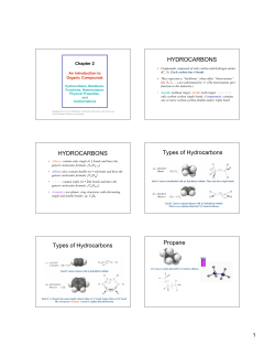 HYDROCARBONS HYDROCARBONS Types of Hydrocarbons