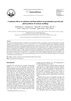 Combined effects of cadmium and fluoranthene on germination