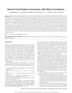 Normal Fault Rupture Interaction with Strip Foundations
