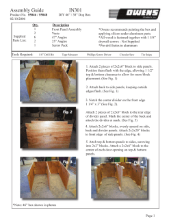 Instruction Sheet - IN301
