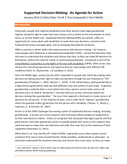 Supported Decision-Making: An Agenda for Action