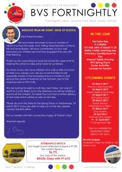 Newsletter 17th March 2017